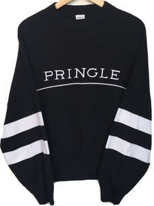 H&M x Pringle Of Scotland Black And White Spell out Medium Sweater Rare Sold Out